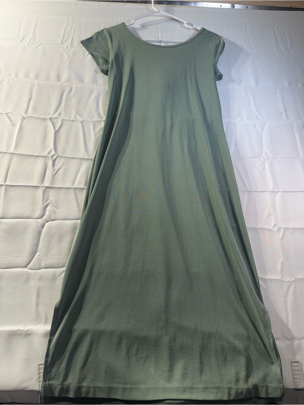Z Supply Medium Olive Sage Short-Sleeve Maxi Dress